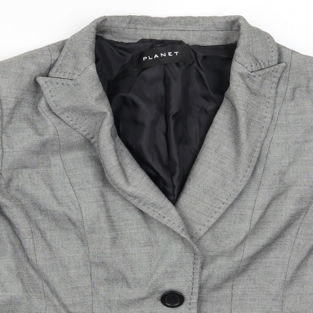 Womens UK Size 14 Planet Regular Grey Suit Jacket
