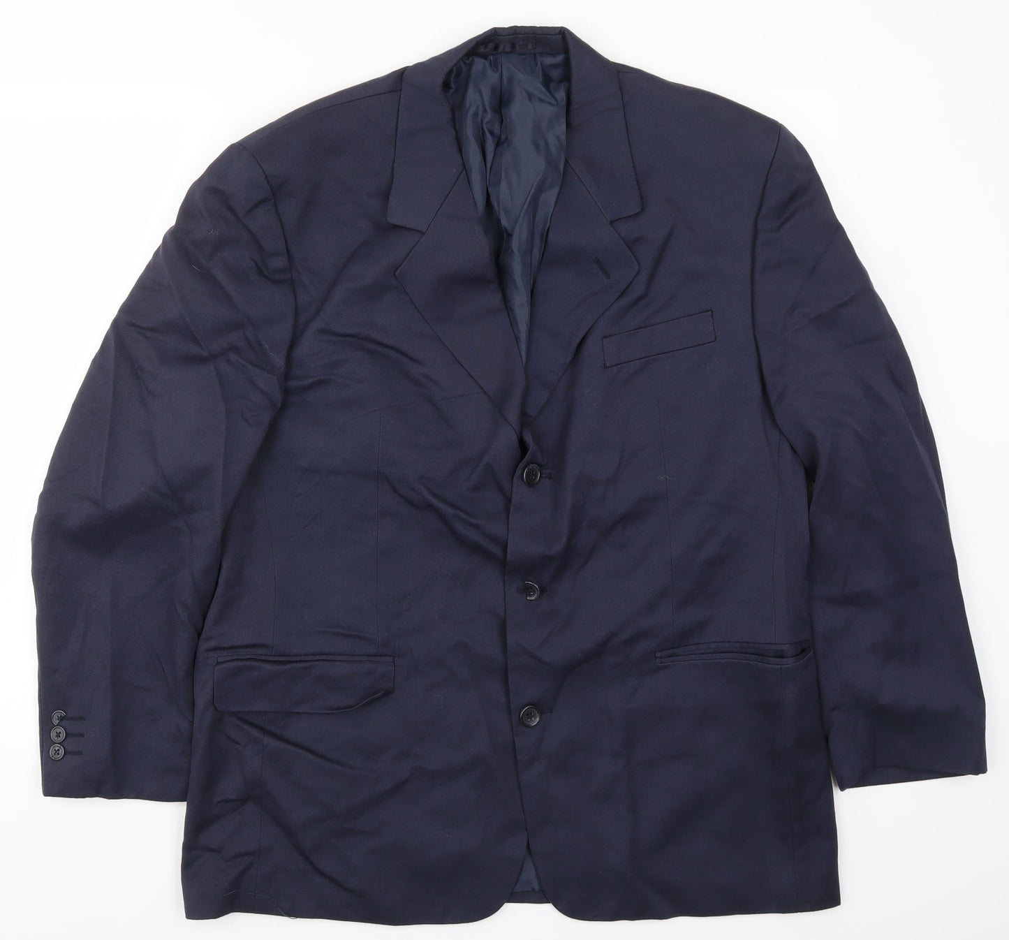 Mens UK Size 44 Essentials Regular Blue Suit Jacket