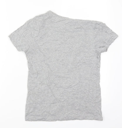Primark Boys Grey   Basic T-Shirt Size 10-11 Years  - NYC Brooklyn Skull