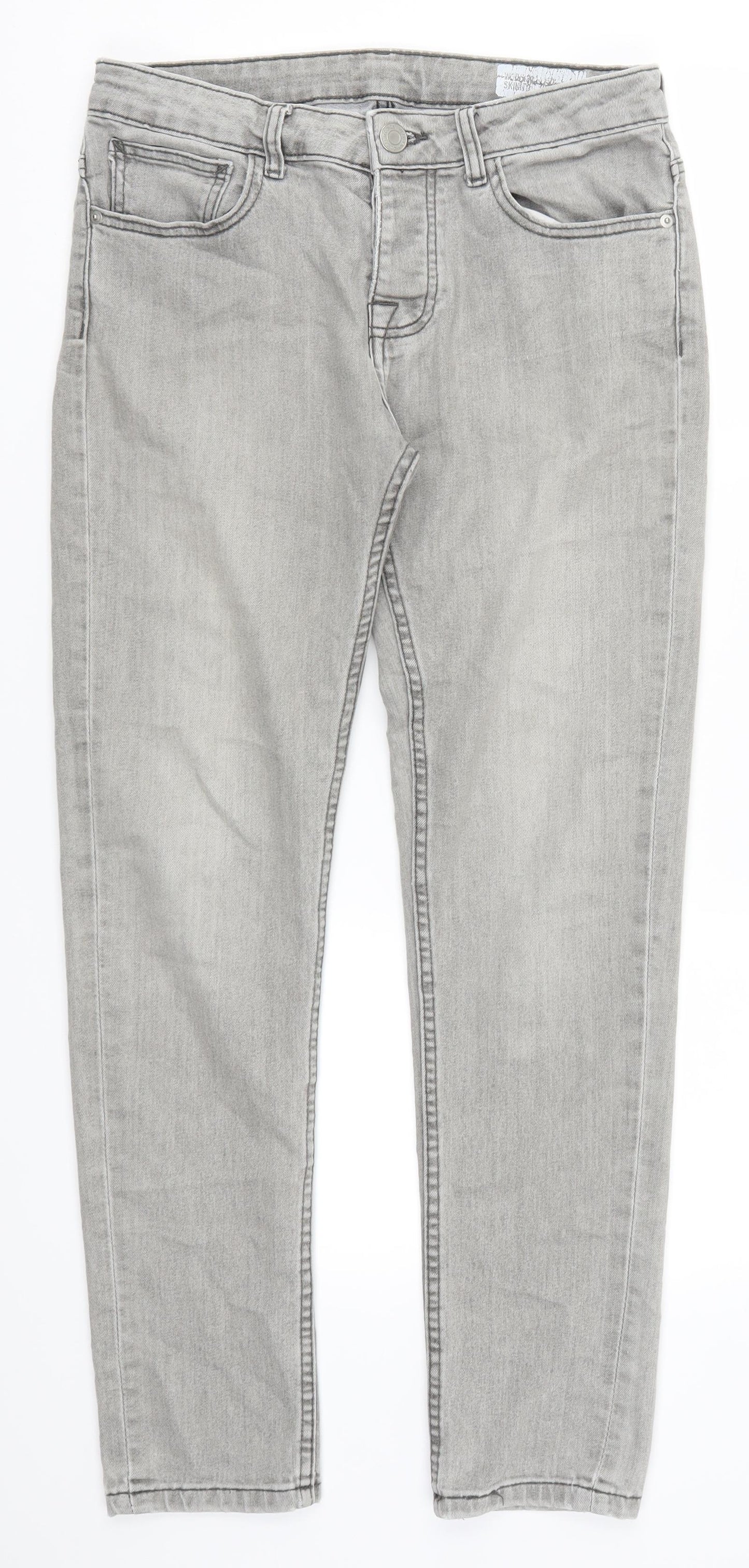 Denim Co Womens Grey  Denim Skinny Jeans Size 30 L30 in