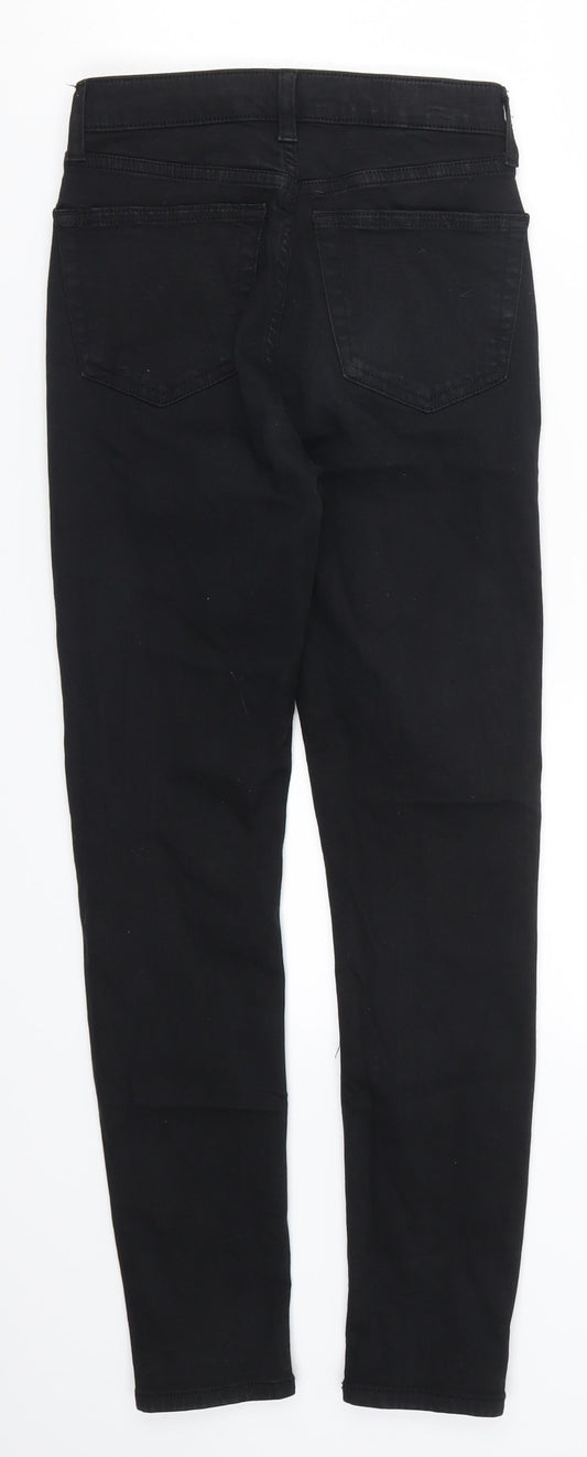 Topshop Womens Black  Denim Skinny Jeans Size 25 in L27 in