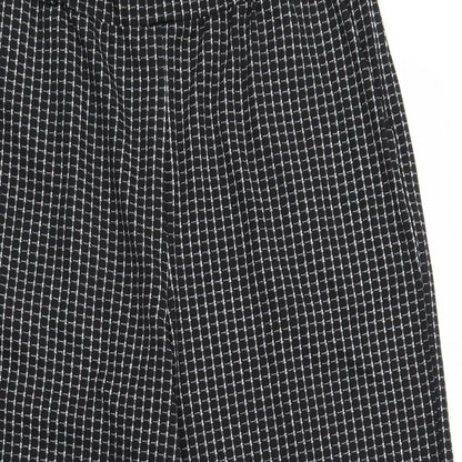 SheIn Womens Black Check  Capri Trousers Size XL L23 in