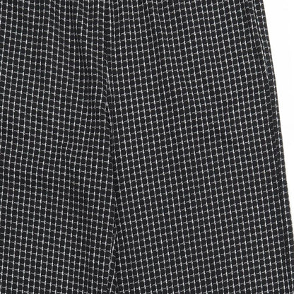 SheIn Womens Black Check  Capri Trousers Size XL L23 in