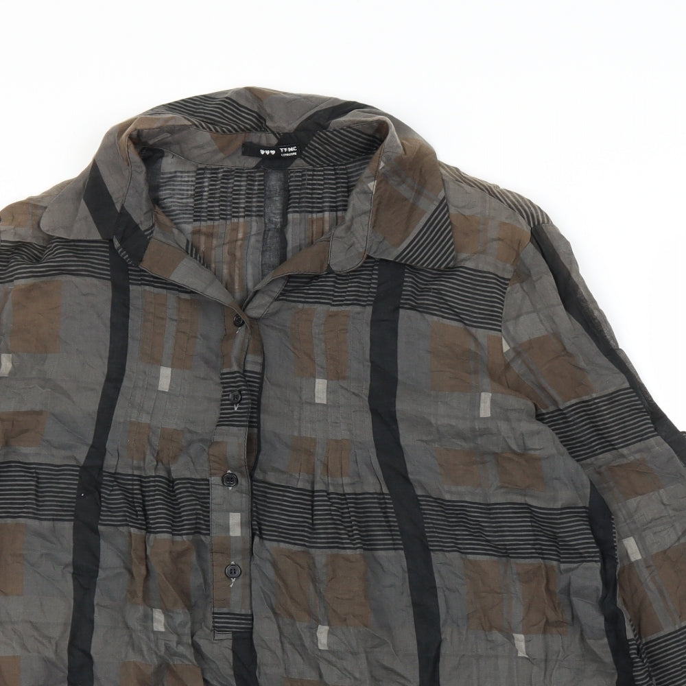Womens UK Size L TFNC Grey Basic Blouse