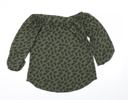 Womens UK Size 8 Pep&Co Green Basic Blouse