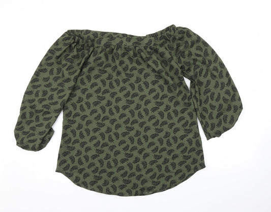 Womens UK Size 8 Pep&Co Green Basic Blouse