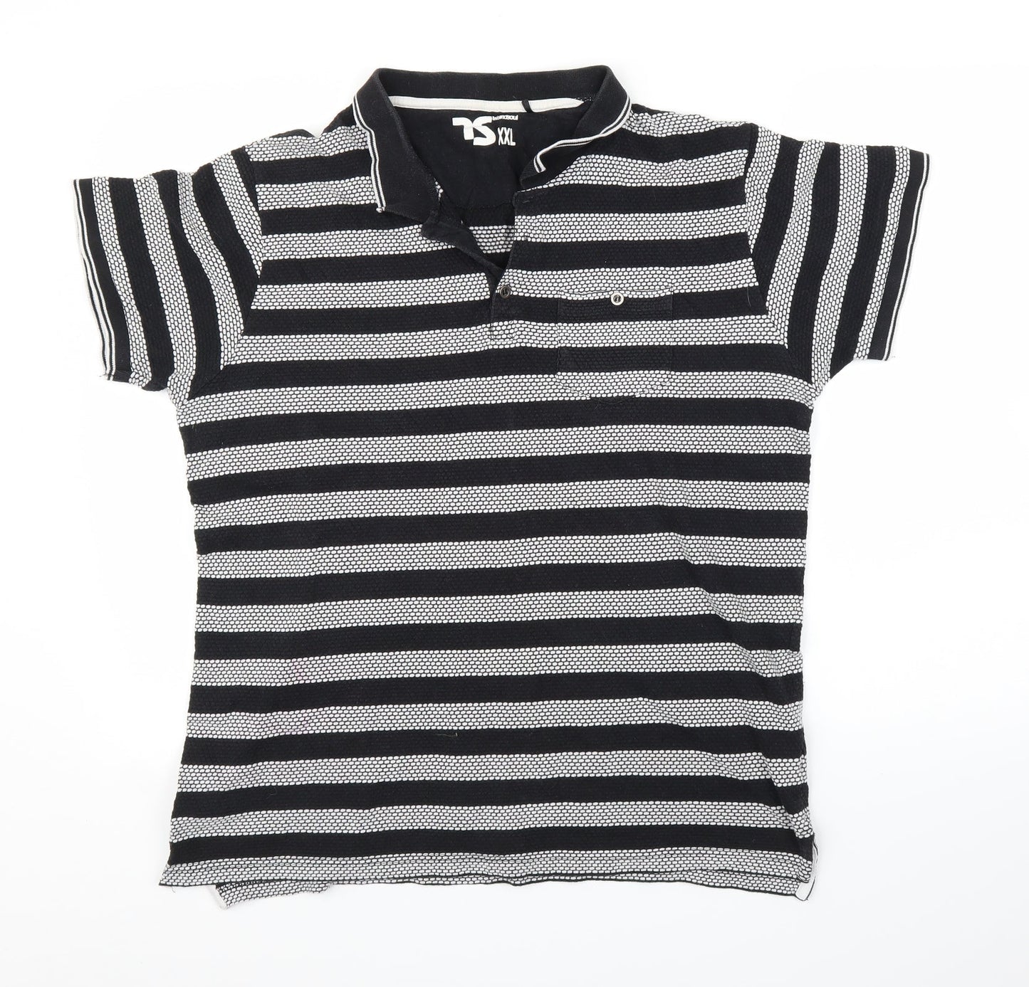 Twisted Soul Mens Black Striped   T-Shirt Size XL