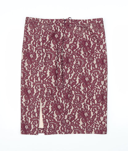 NEXT Womens Purple Floral  Straight & Pencil Skirt Size 12