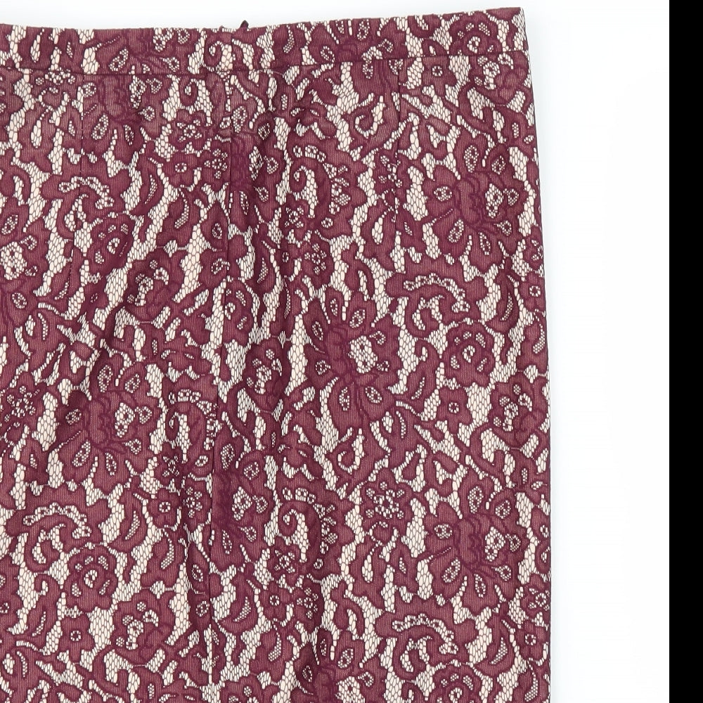 NEXT Womens Purple Floral  Straight & Pencil Skirt Size 12