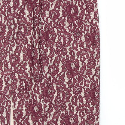 NEXT Womens Purple Floral  Straight & Pencil Skirt Size 12