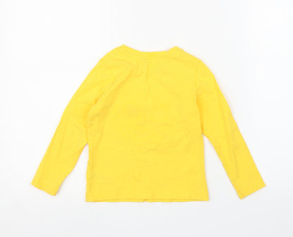 George Girls Yellow   Basic T-Shirt Size 2-3 Years  - Pudsey Bear