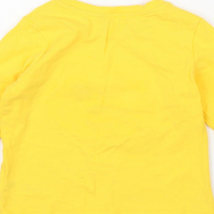 George Girls Yellow   Basic T-Shirt Size 2-3 Years  - Pudsey Bear