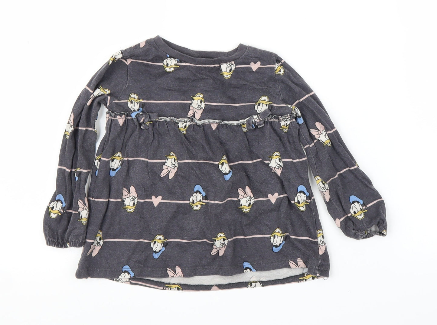 George Girls Grey   Tunic T-Shirt Size 2-3 Years  - Disney