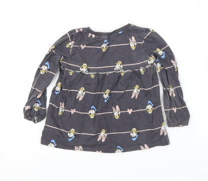 George Girls Grey   Tunic T-Shirt Size 2-3 Years  - Disney