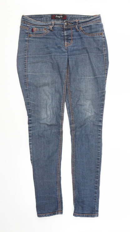 Fragile Womens Blue  Denim Skinny Jeans Size S L28 in