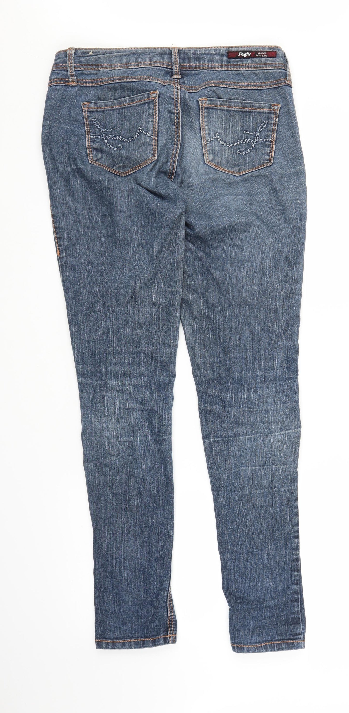 Fragile Womens Blue  Denim Skinny Jeans Size S L28 in