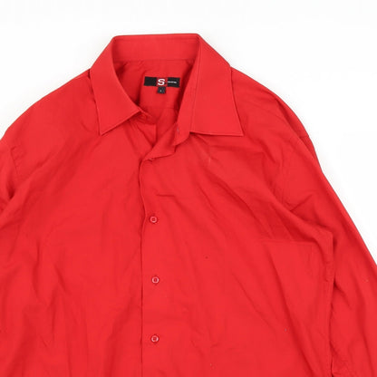 S+ Collection Mens Red    Button-Up Size L