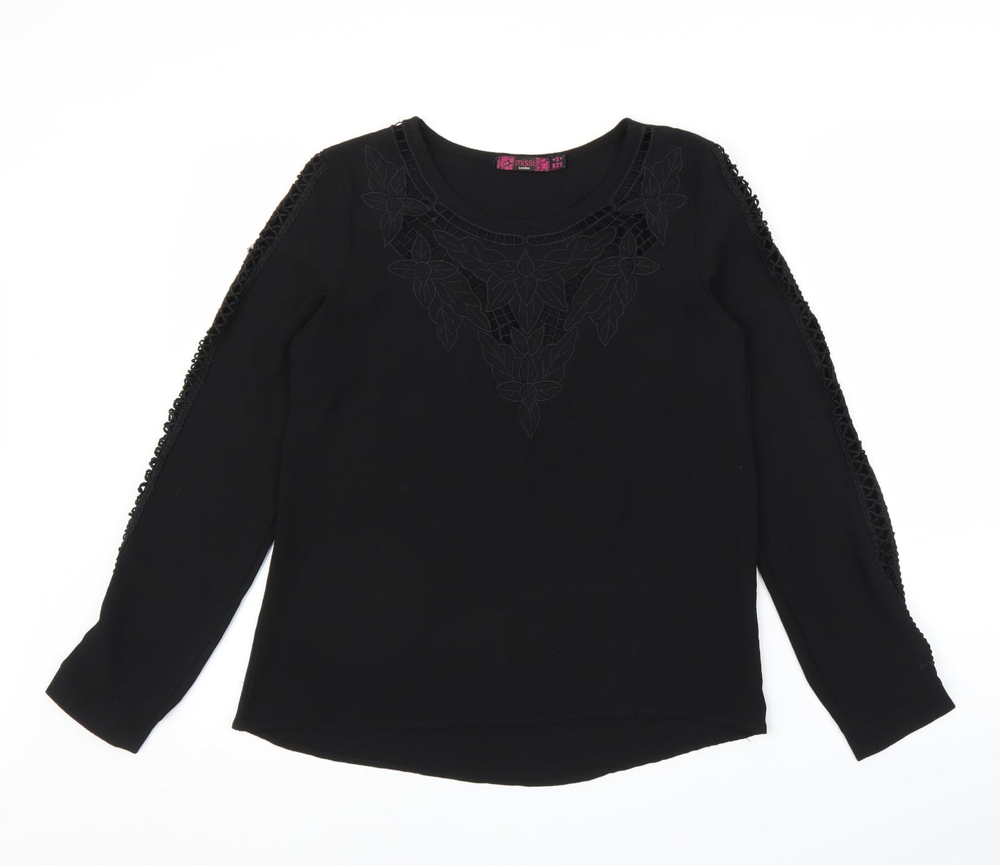 Womens UK Size 8 Missi Black Basic Blouse