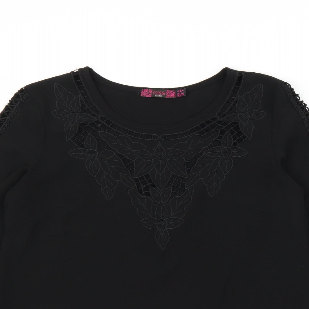 Womens UK Size 8 Missi Black Basic Blouse