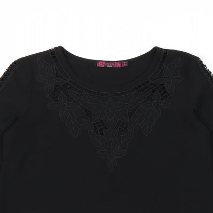 Womens UK Size 8 Missi Black Basic Blouse