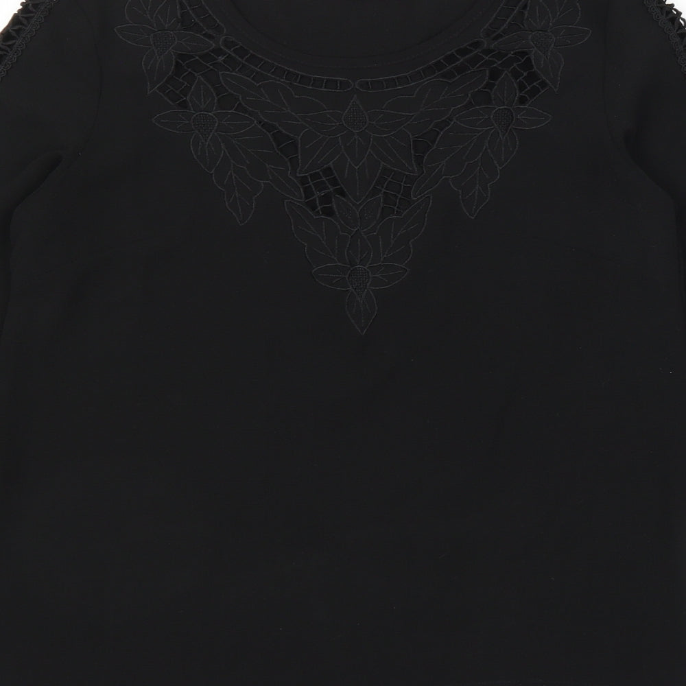 Womens UK Size 8 Missi Black Basic Blouse