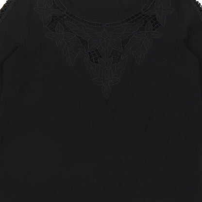 Womens UK Size 8 Missi Black Basic Blouse