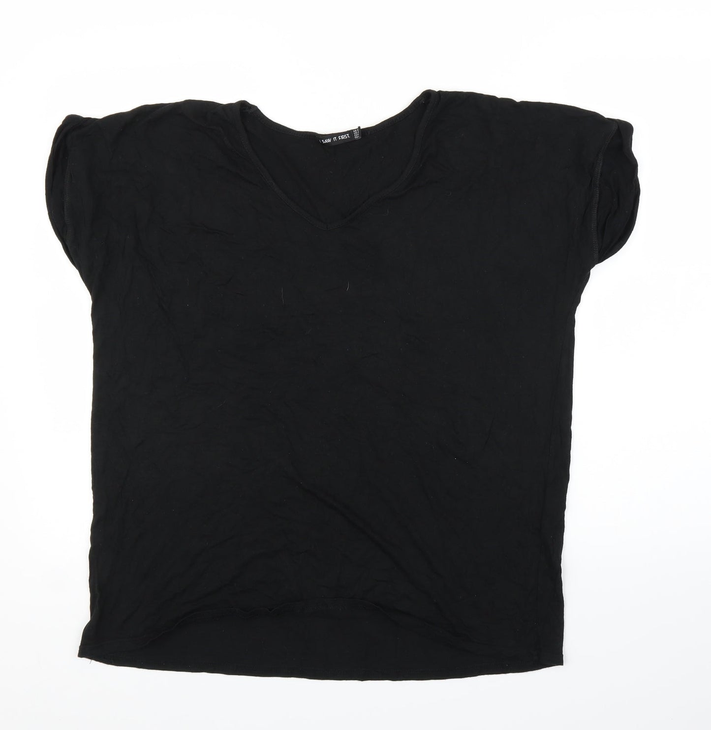 Womens UK Size 8 I SAW IT FIRST Black Basic Blouse