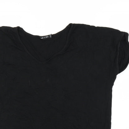 Womens UK Size 8 I SAW IT FIRST Black Basic Blouse