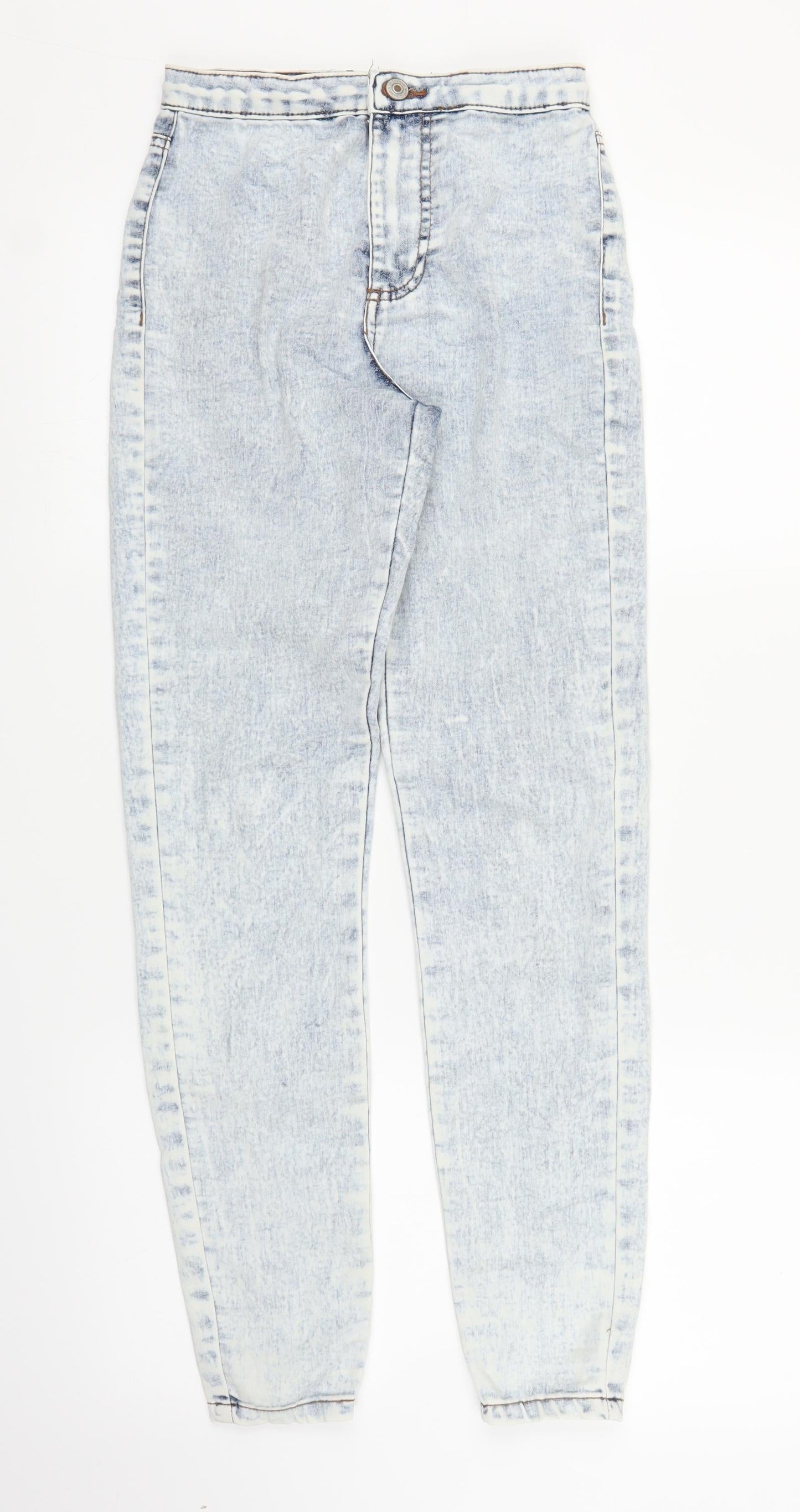 Primark Womens Blue  Denim Tapered Jeans Size 6 L27 in