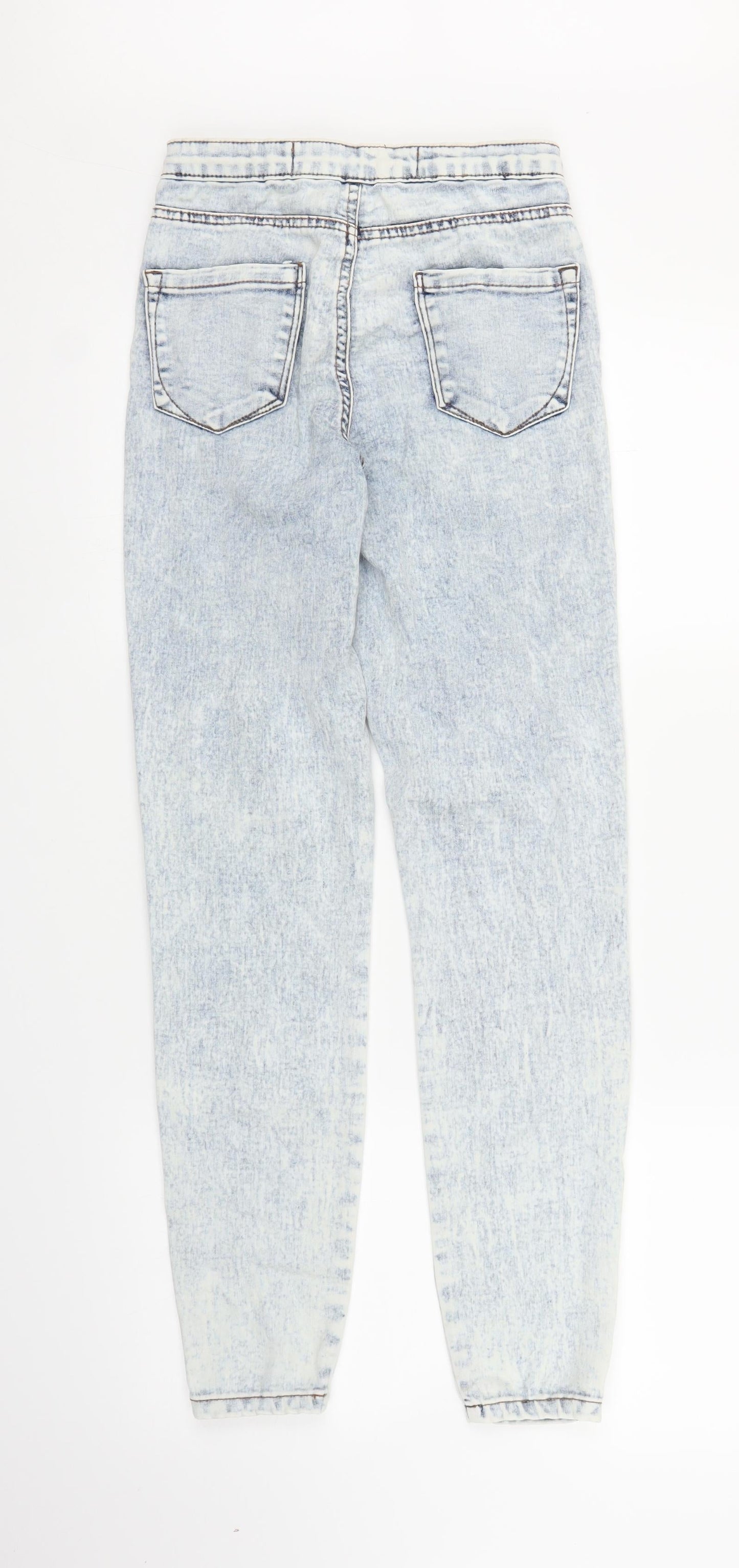 Primark Womens Blue  Denim Tapered Jeans Size 6 L27 in