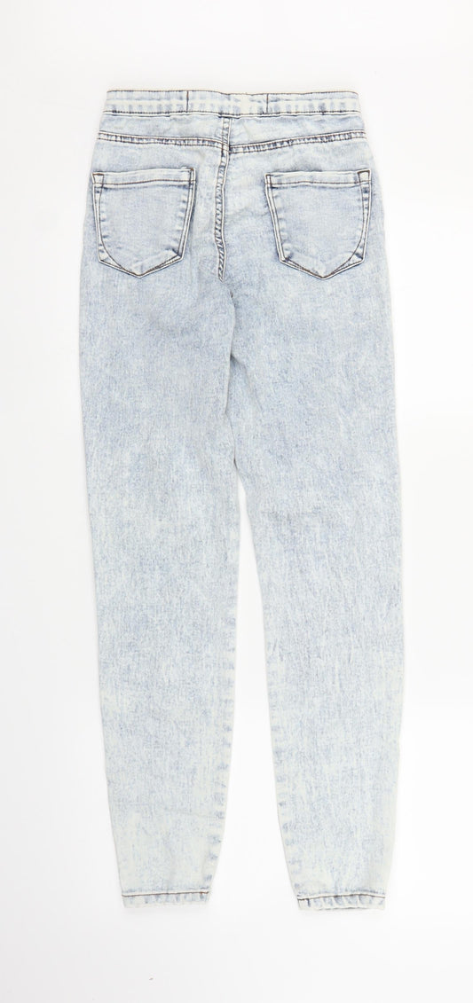 Primark Womens Blue  Denim Tapered Jeans Size 6 L27 in