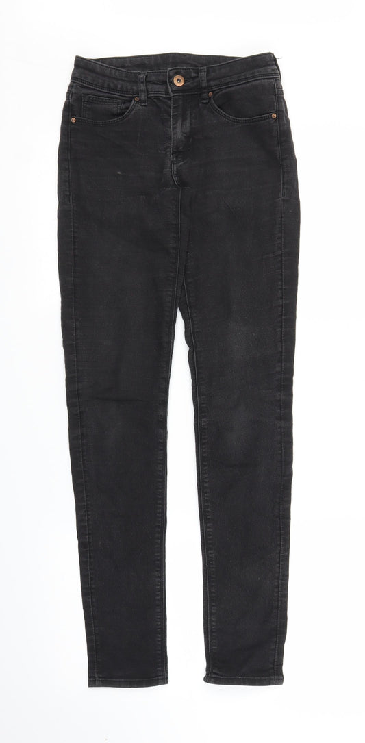Womens UK Size 6 H&M Regular Fit Skinny Black Jeans