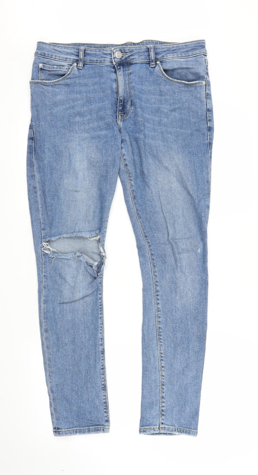 ASOS Womens Blue  Denim Skinny Jeans Size 33 in L30 in