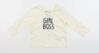 Primark Baby White   Basic T-Shirt Size 0-3 Months  - Girl Boss