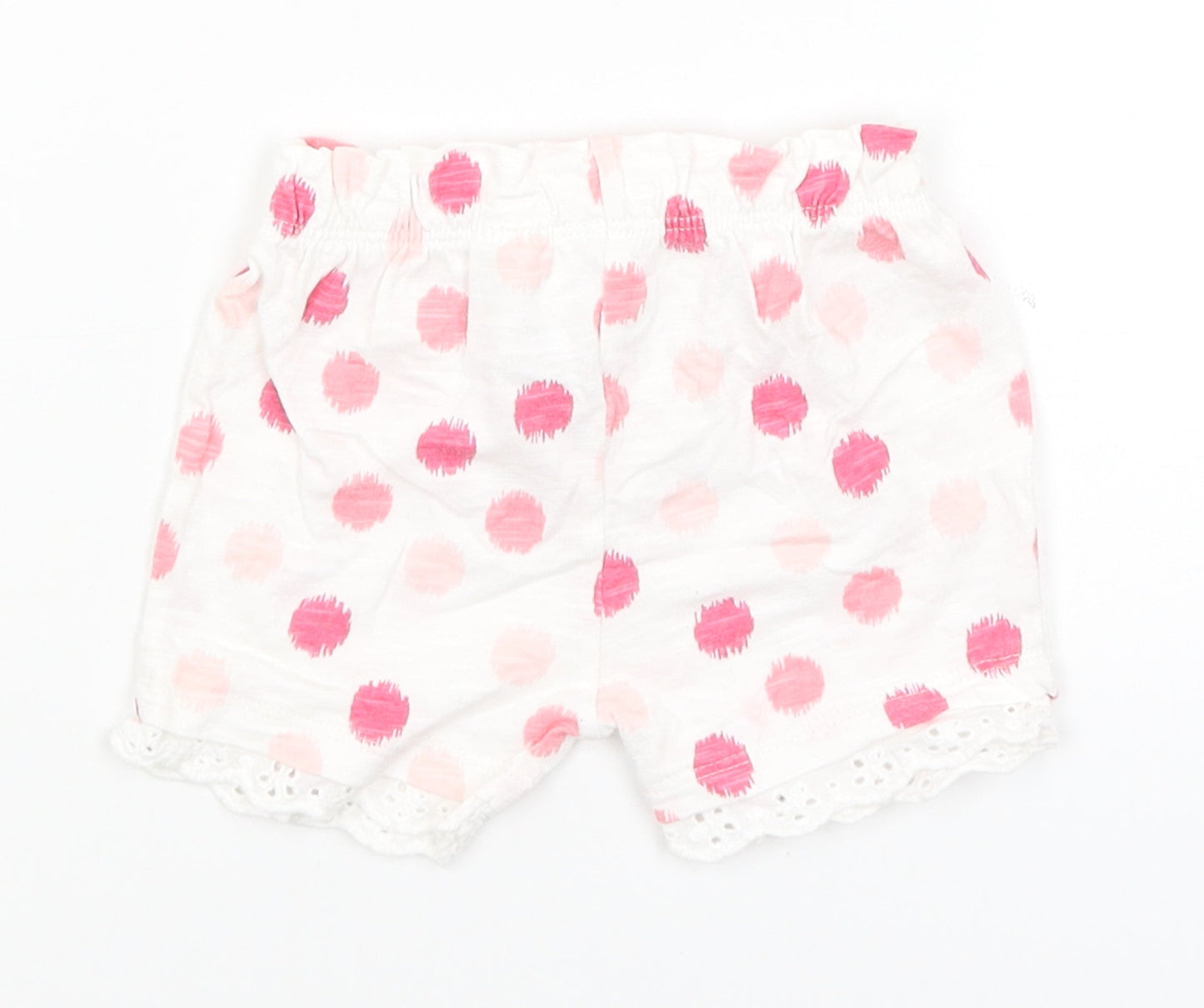 F&F Baby White Polka Dot  Cropped Trousers Size 3-6 Months