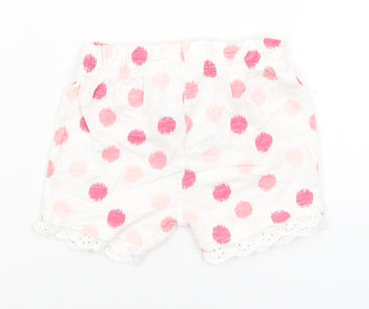F&F Baby White Polka Dot  Cropped Trousers Size 3-6 Months