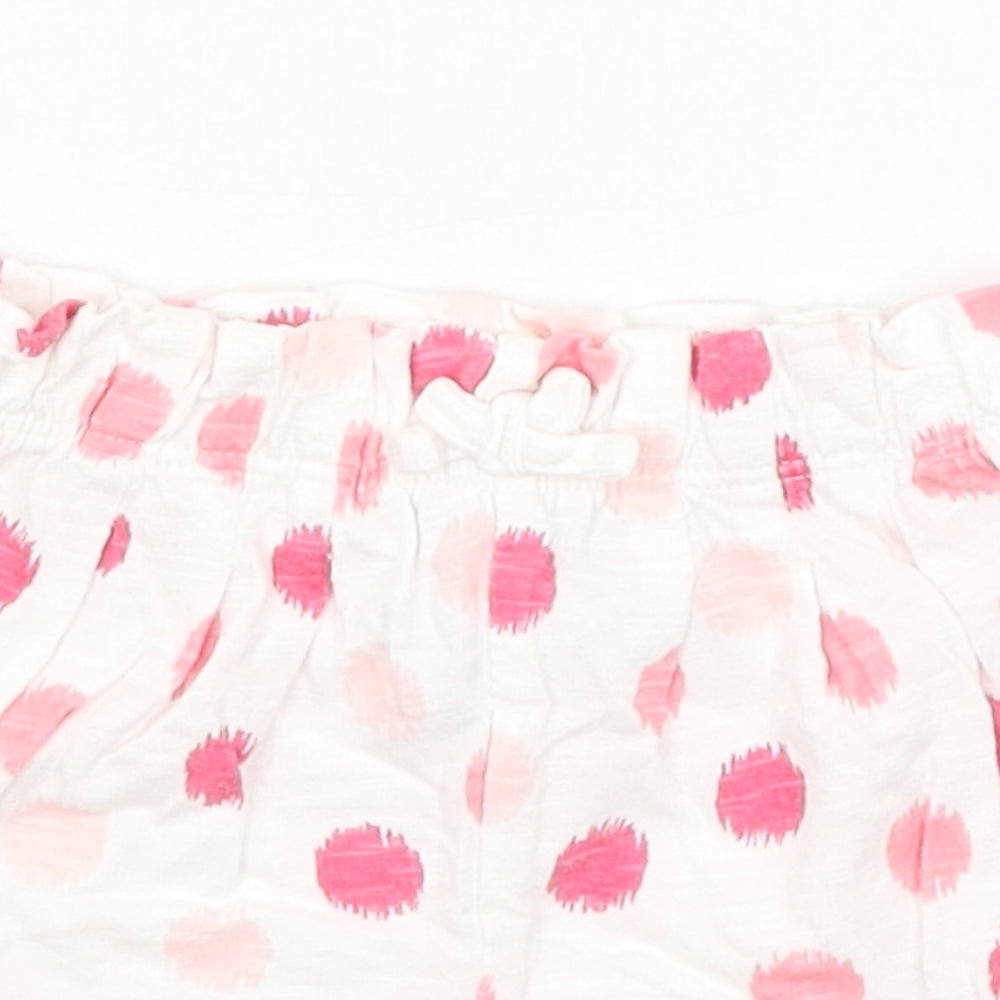 F&F Baby White Polka Dot  Cropped Trousers Size 3-6 Months