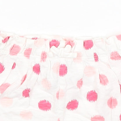 F&F Baby White Polka Dot  Cropped Trousers Size 3-6 Months