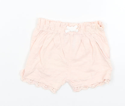 F&F Baby Pink   Cropped Trousers Size 3-6 Months