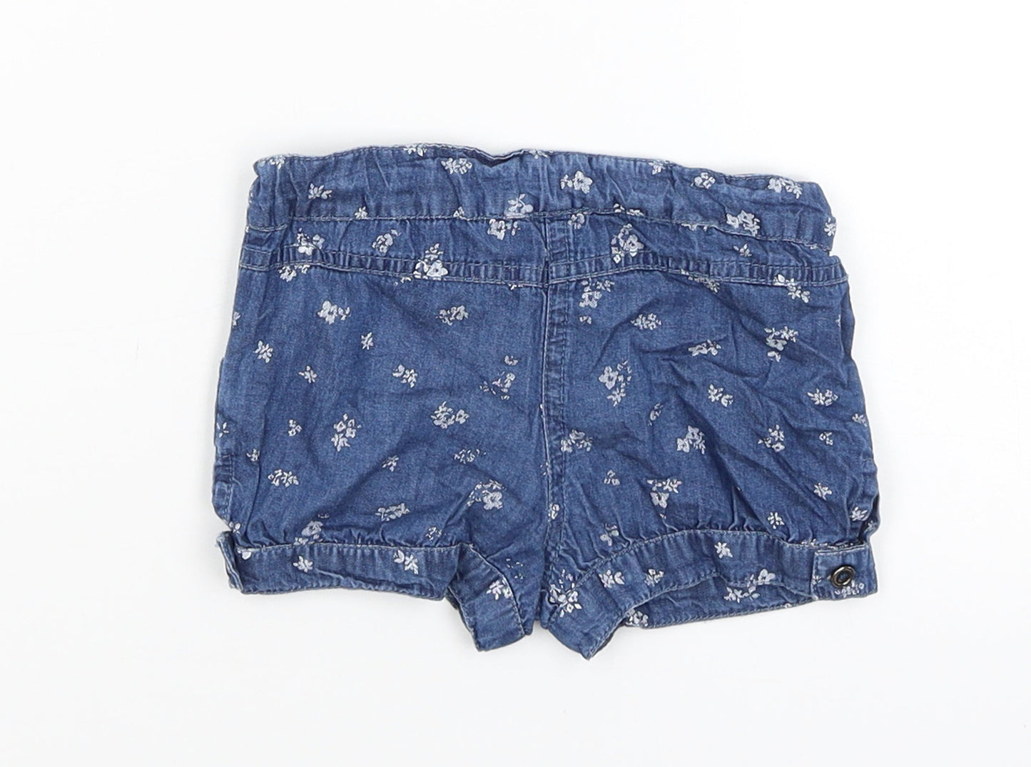 Primark Baby Blue Floral  Cropped Trousers Size 9-12 Months