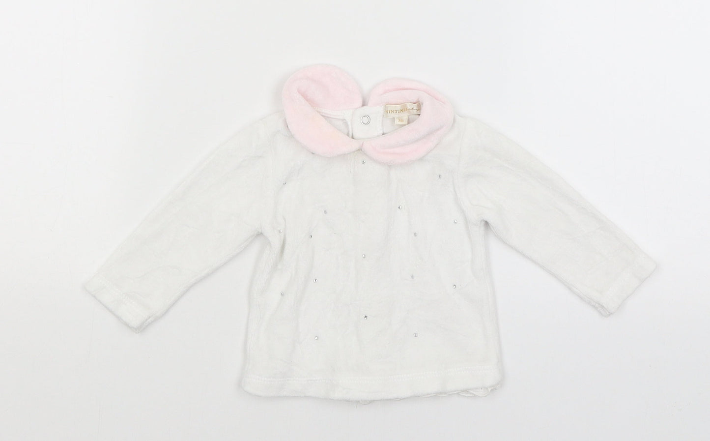 Mintini Baby Baby White   Basic T-Shirt Size 0-3 Months