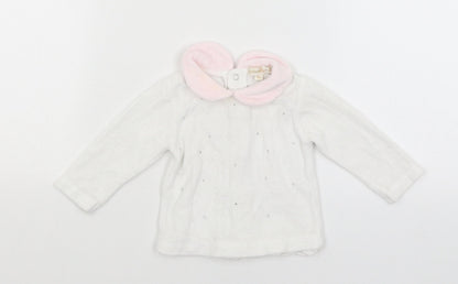 Mintini Baby Baby White   Basic T-Shirt Size 0-3 Months