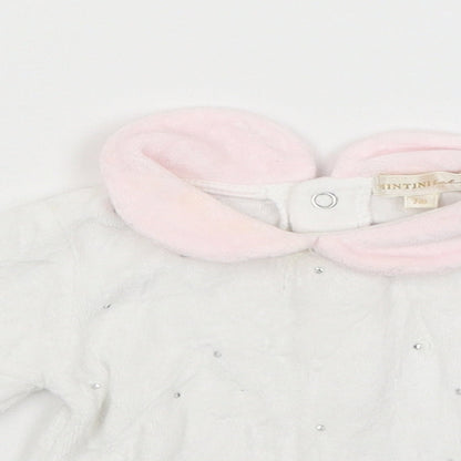 Mintini Baby Baby White   Basic T-Shirt Size 0-3 Months