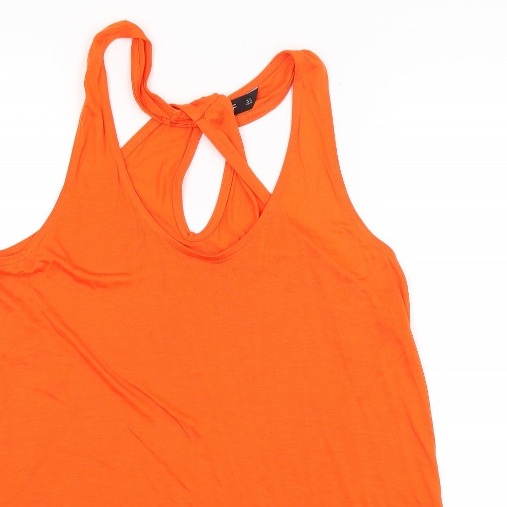 F&F Womens Orange   Basic Tank Size 14