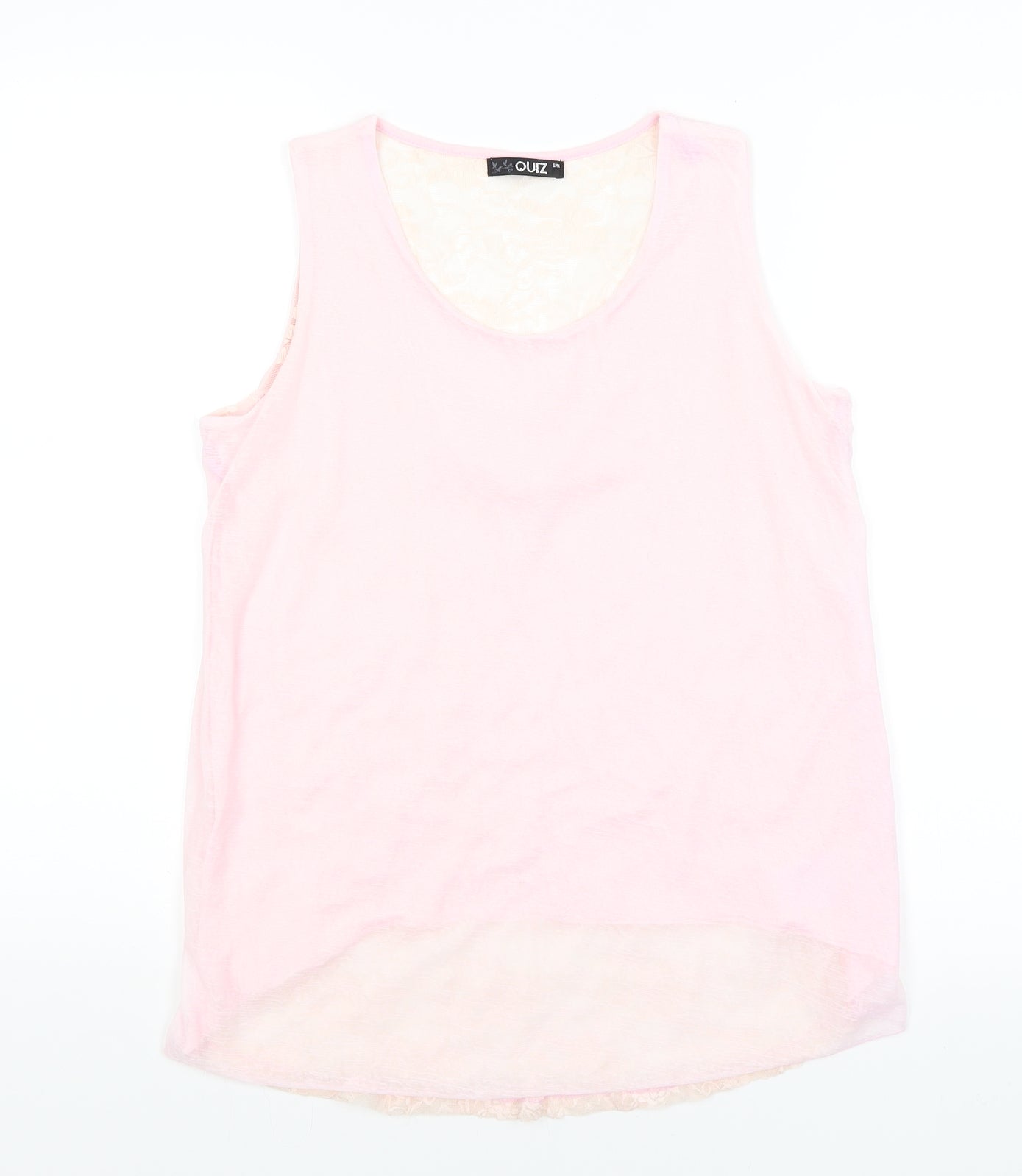 Womens UK Size M Quiz Pink Basic Tank