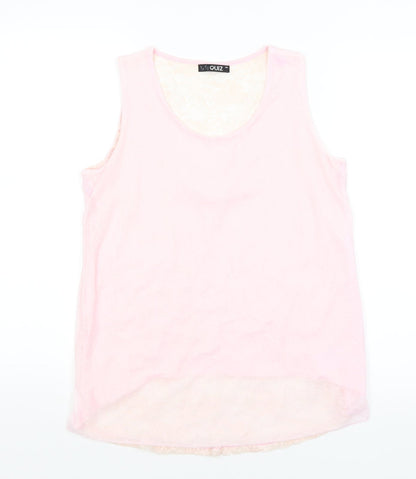Womens UK Size M Quiz Pink Basic Tank