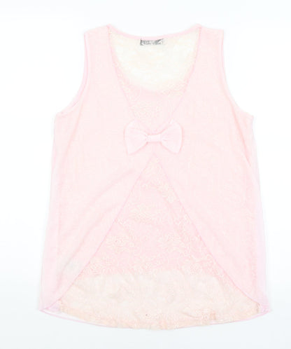 Womens UK Size M Quiz Pink Basic Tank