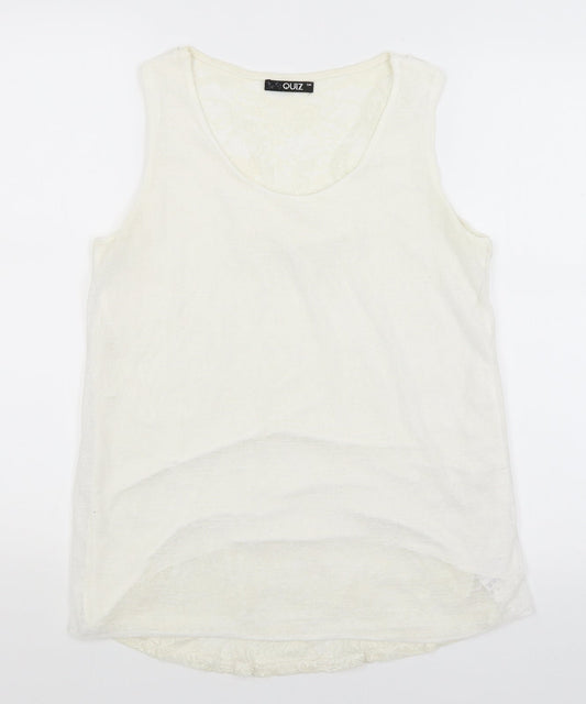Quiz Womens White   Basic Tank Size M