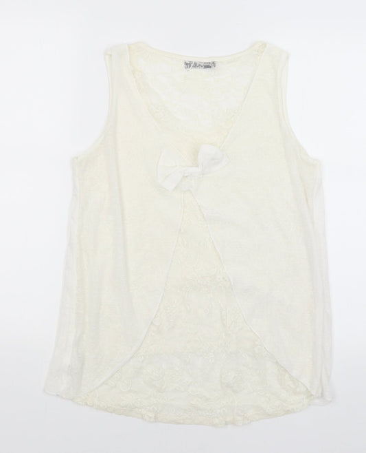 Quiz Womens White   Basic Tank Size M