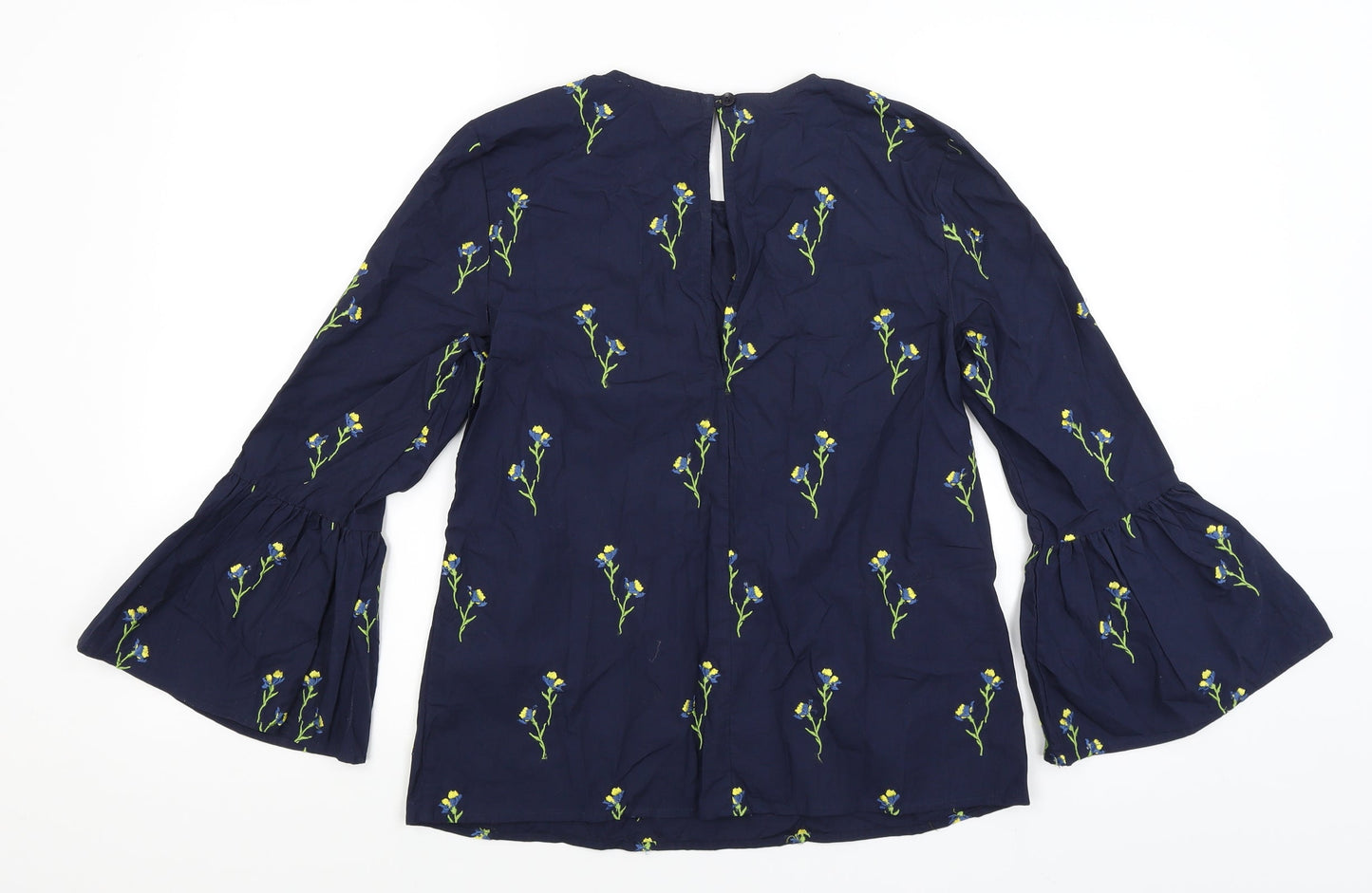 Womens UK Size 8 Warehouse Blue Basic Blouse